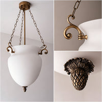 WOMO Mid Century Modern Glass Flower Bud Chandelier-WM3221