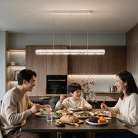 WOMO Minimalist Glass Linear Chandelier-WM3222