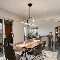 WOMO Minimalist Ring & Linear Bar Combination Chandelier-WM3227