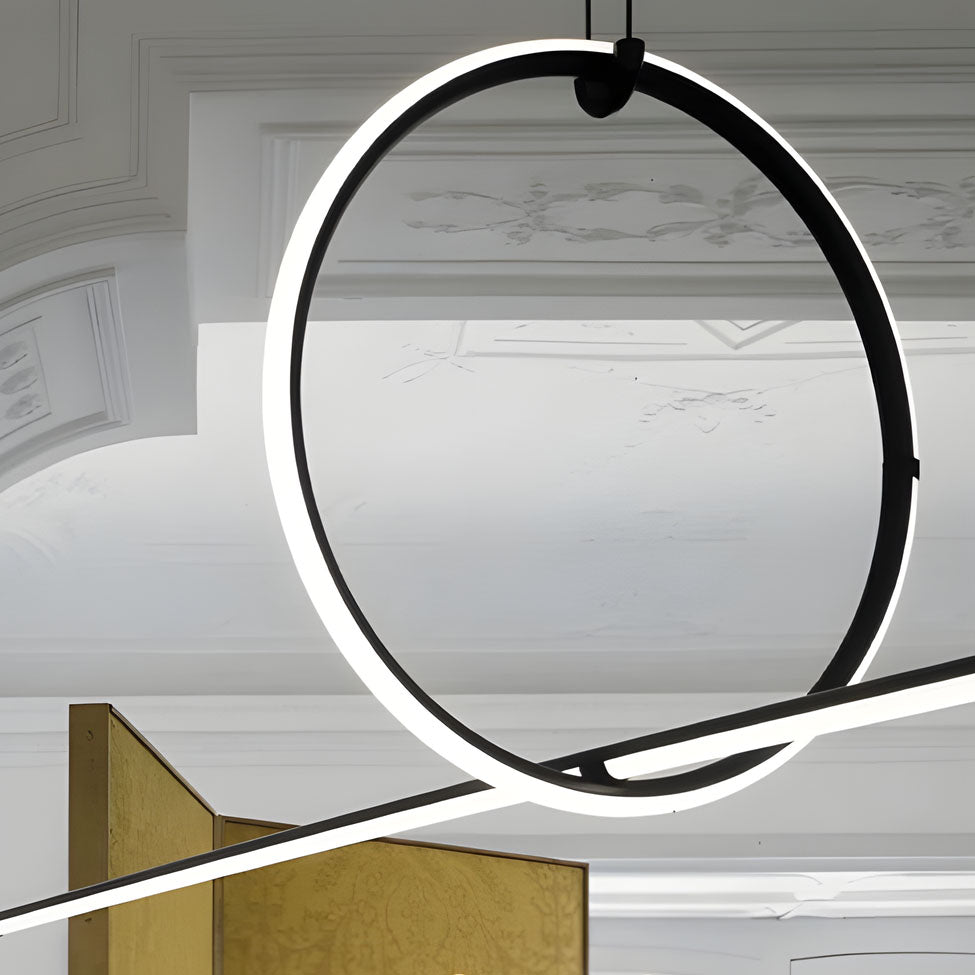 WOMO Minimalist Ring & Linear Bar Combination Chandelier-WM3227