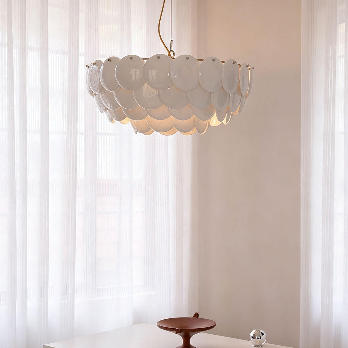 WOMO Mid Century Modern Drum Chandelier-WM3228