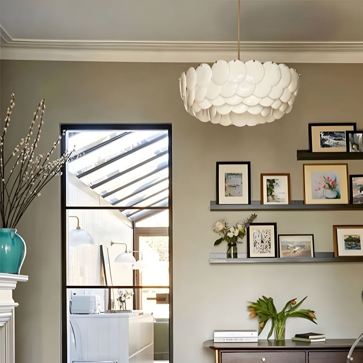 WOMO Mid Century Modern Drum Chandelier-WM3228