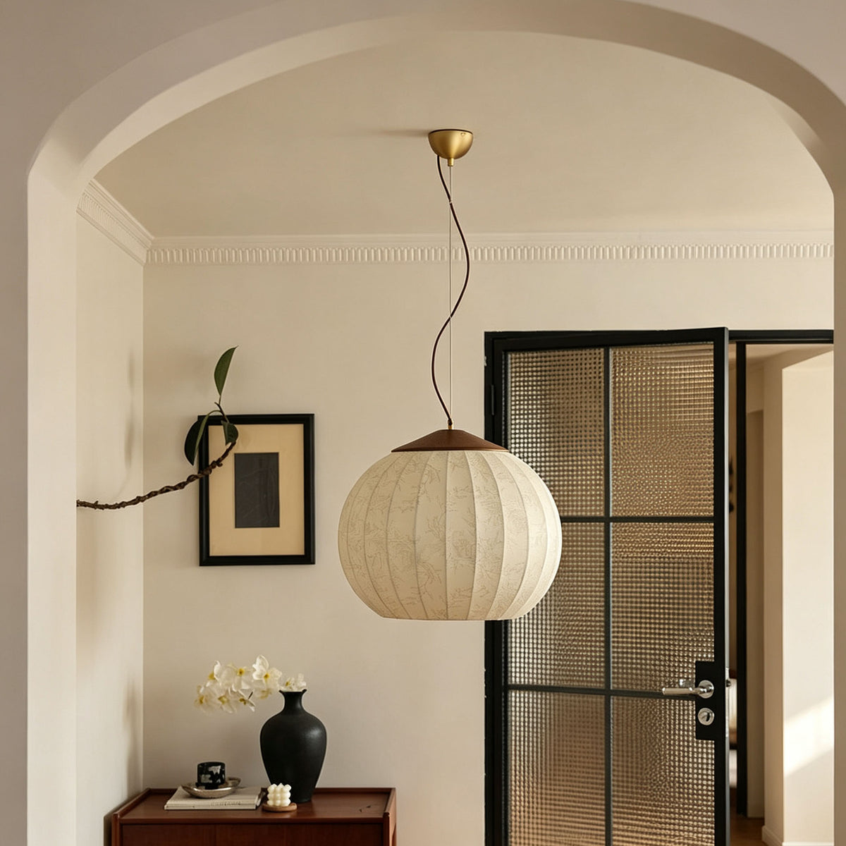 WOMO Fabric Lantern Pendant Light-WM3231