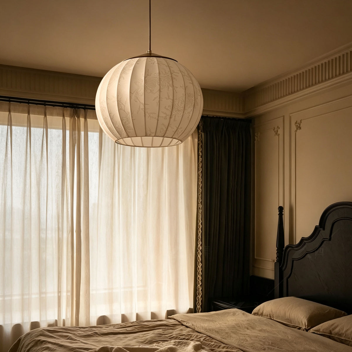 WOMO Fabric Lantern Pendant Light-WM3231