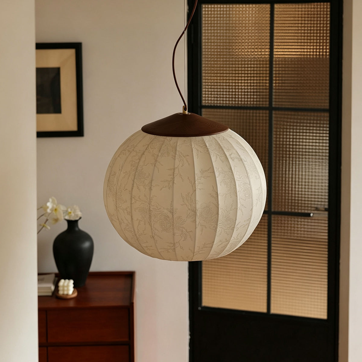 WOMO Fabric Lantern Pendant Light-WM3231