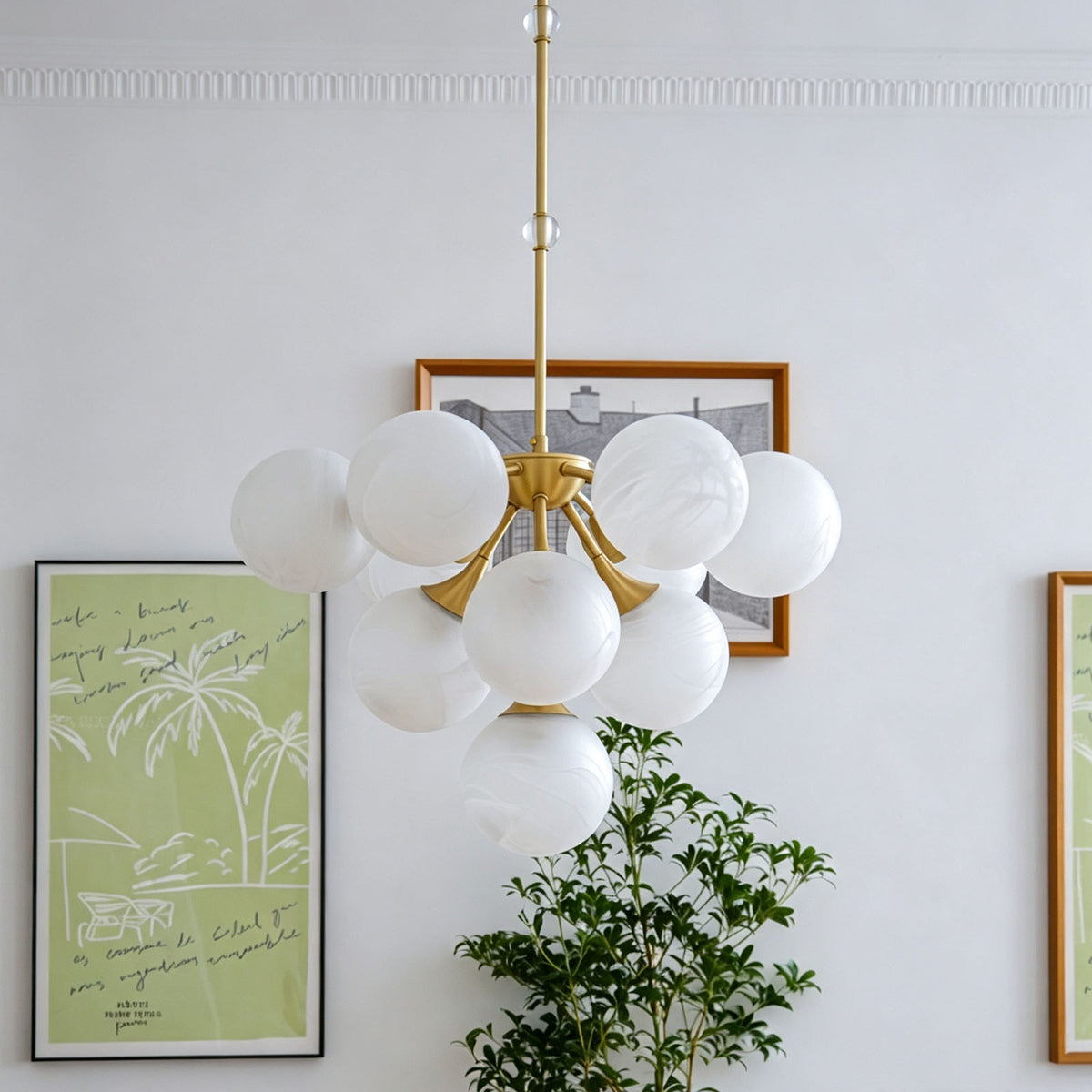 WOMO Glass Bubble Pendant Light-WM3232