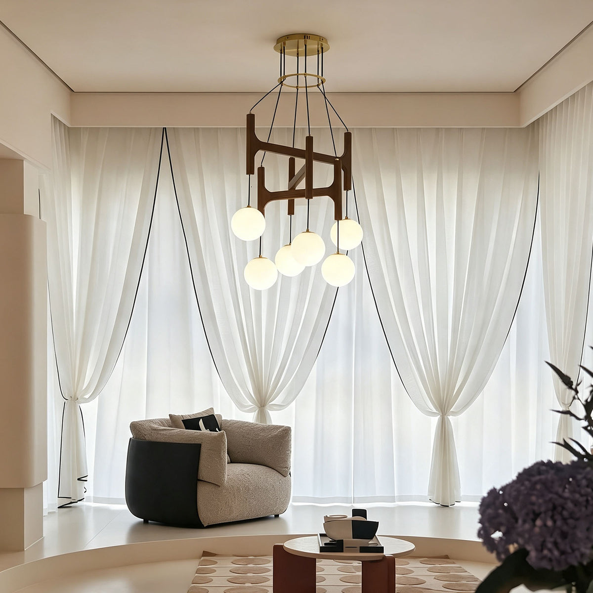 WOMO Wood Molecular Chandelier-WM3233