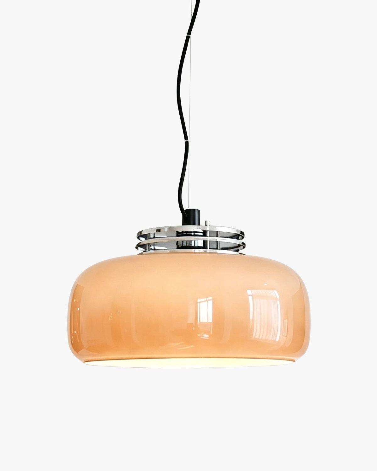 WOMO Drum Caramel Glass Pendant Light-WM3235
