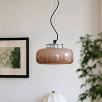 WOMO Drum Caramel Glass Pendant Light-WM3235