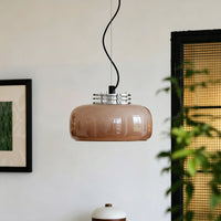 WOMO Drum Caramel Glass Pendant Light-WM3235