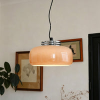 WOMO Drum Caramel Glass Pendant Light-WM3235