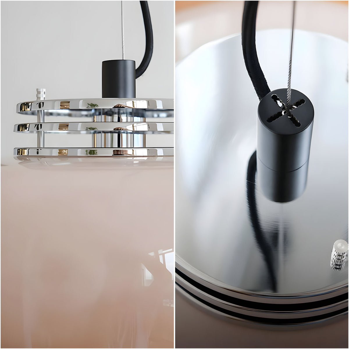 WOMO Drum Caramel Glass Pendant Light-WM3235