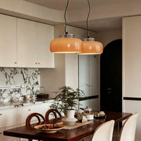 WOMO Drum Caramel Glass Pendant Light-WM3235