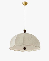 WOMO Fabric Dome Macrame Pendant Light-WM3236
