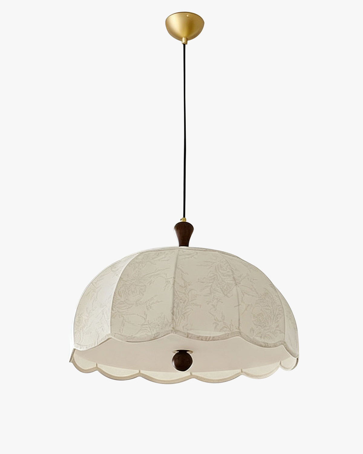 WOMO Fabric Dome Macrame Pendant Light-WM3236
