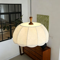 WOMO Fabric Dome Macrame Pendant Light-WM3236