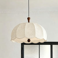 WOMO Fabric Dome Macrame Pendant Light-WM3236