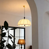 WOMO Fabric Dome Macrame Pendant Light-WM3236