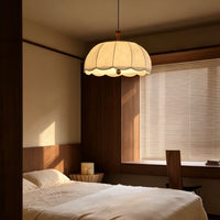 WOMO Fabric Dome Macrame Pendant Light-WM3236