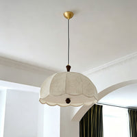 WOMO Fabric Dome Macrame Pendant Light-WM3236