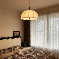 WOMO Fabric Dome Macrame Pendant Light-WM3236