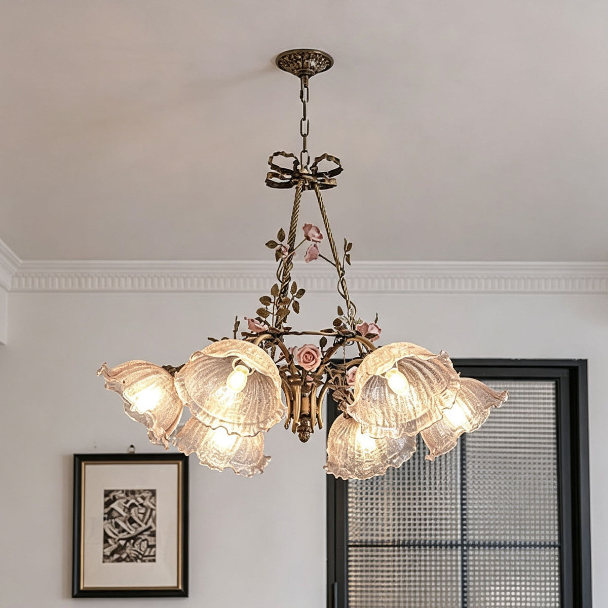 WOMO French Ribbed Glass Pendant Light-WM3237