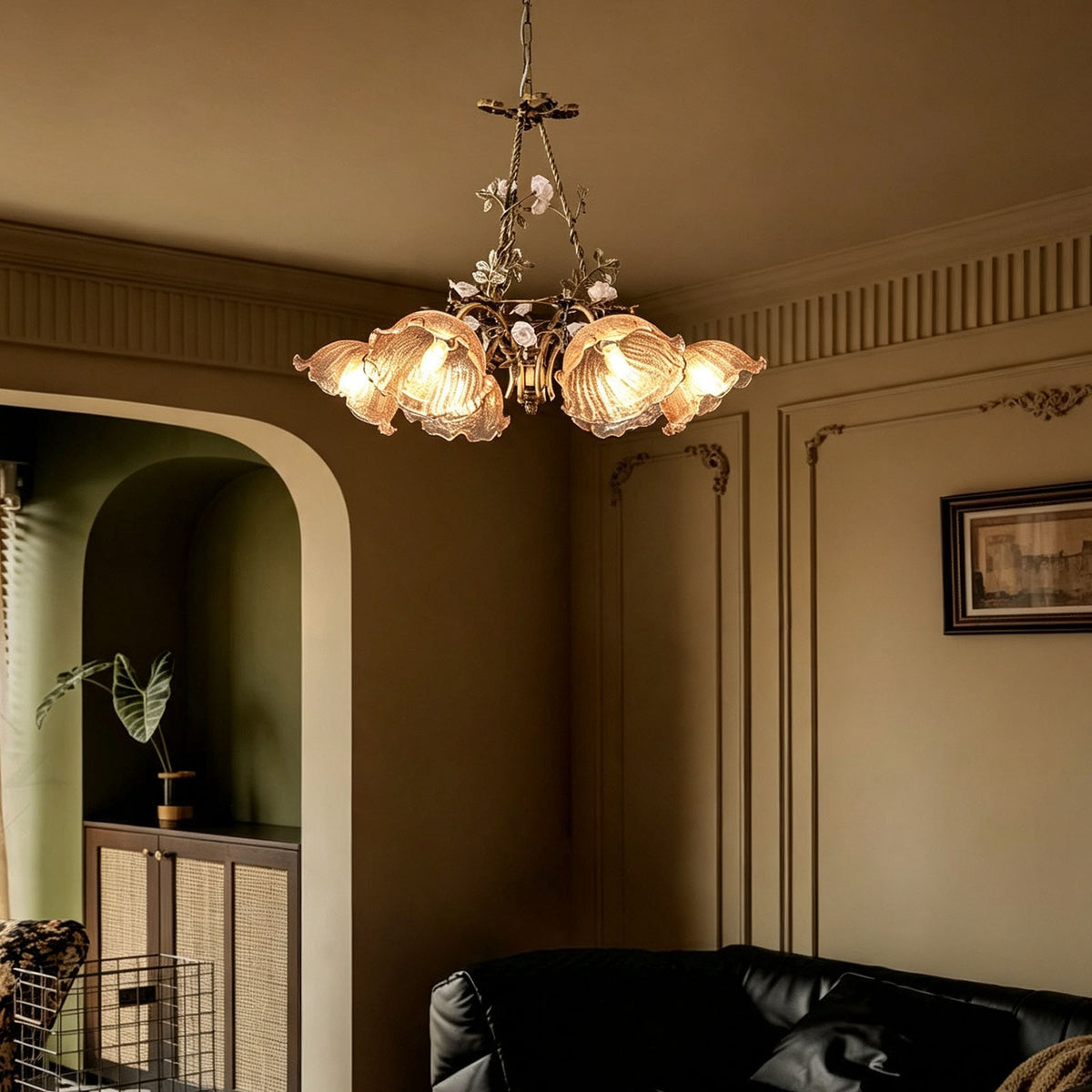 WOMO French Ribbed Glass Pendant Light-WM3237