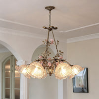 WOMO French Ribbed Glass Pendant Light-WM3237