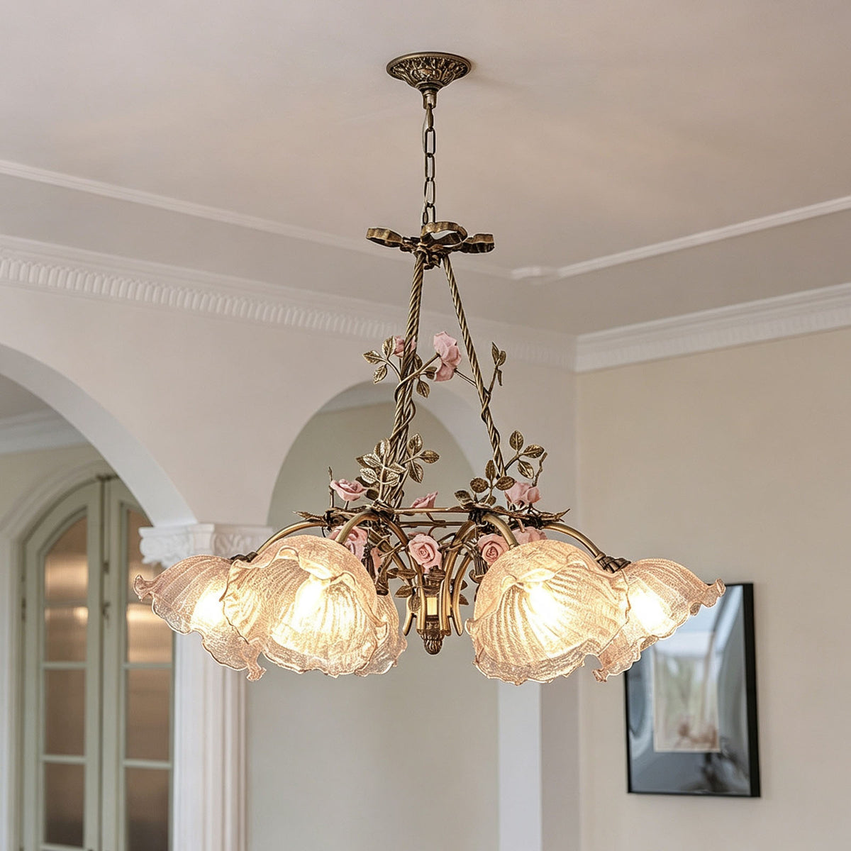 WOMO French Ribbed Glass Pendant Light-WM3237
