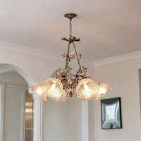 WOMO French Ribbed Glass Pendant Light-WM3237