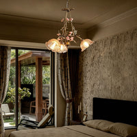 WOMO French Ribbed Glass Pendant Light-WM3237