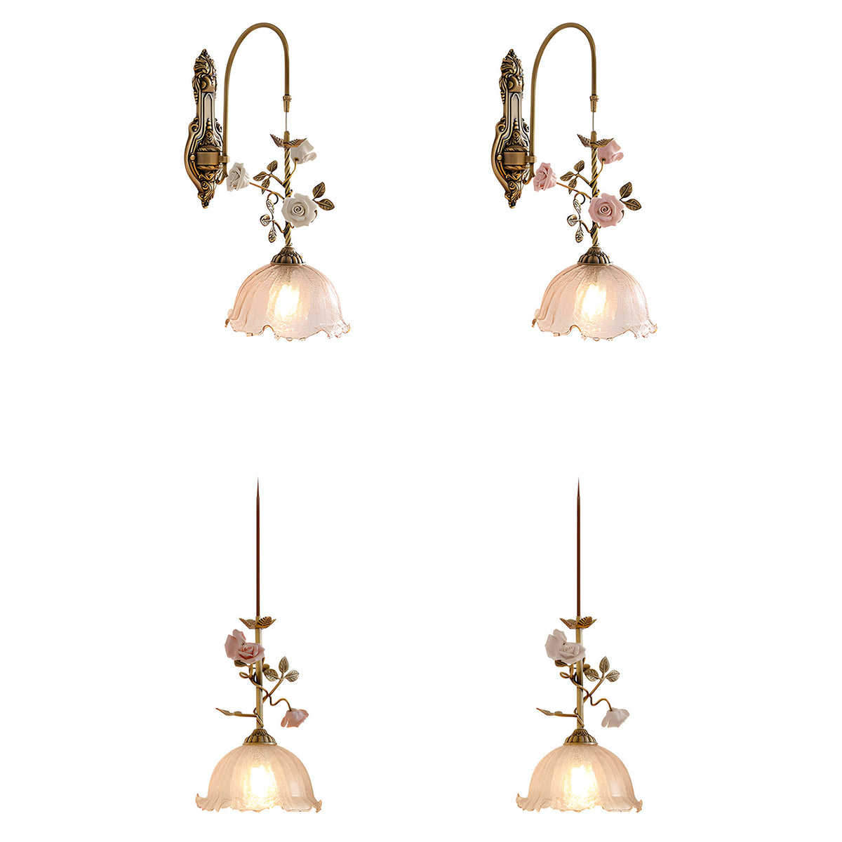 WOMO French Ribbed Glass Pendant Light-WM3237
