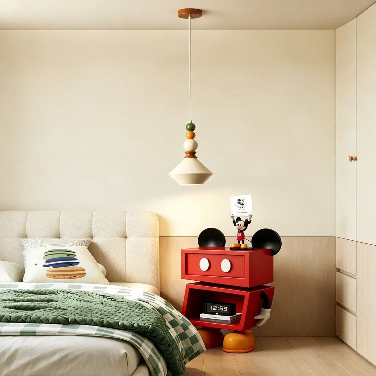 WOMO Mid‑Century Colorful Bead Pendant Light-WM3239