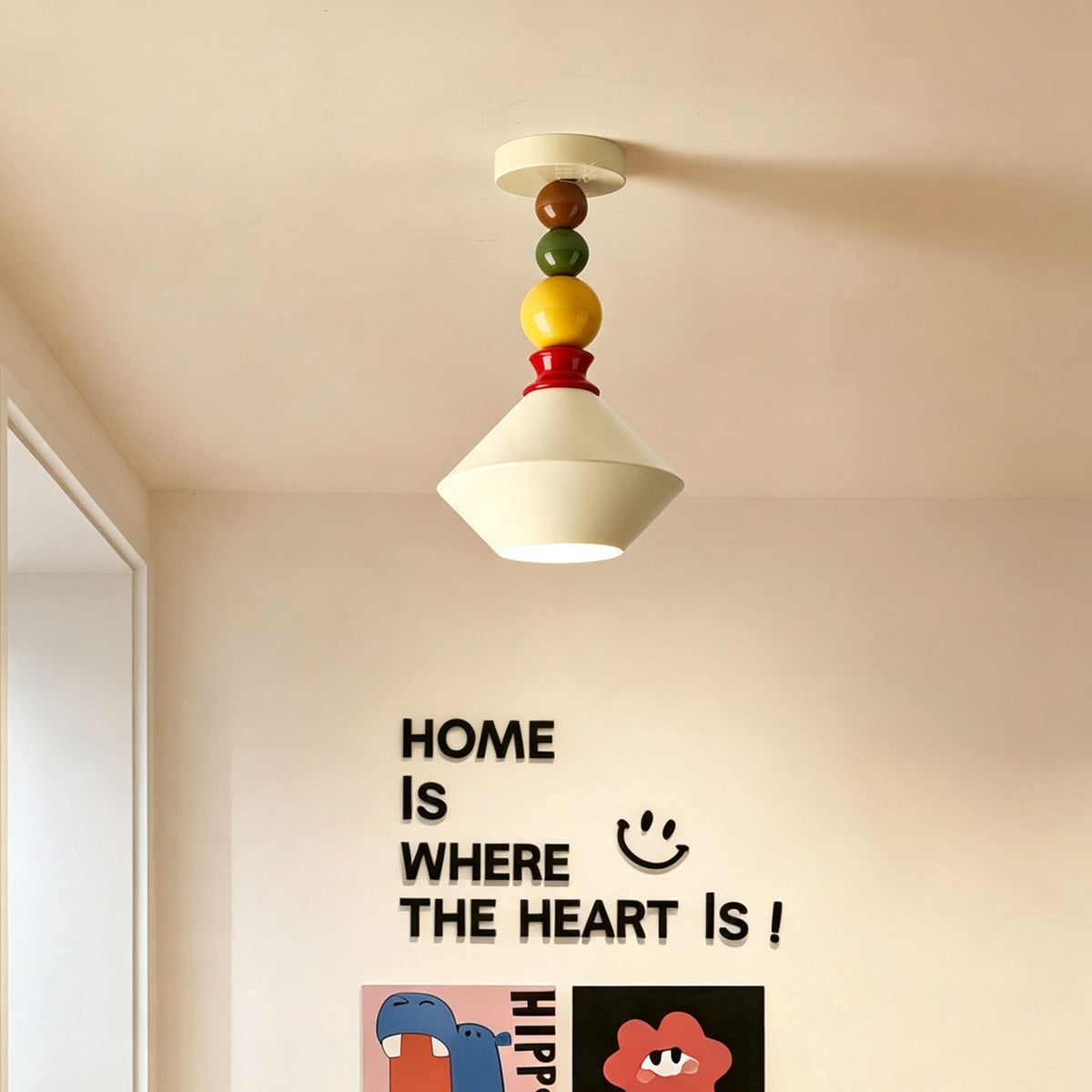 WOMO Mid‑Century Colorful Bead Pendant Light-WM3239