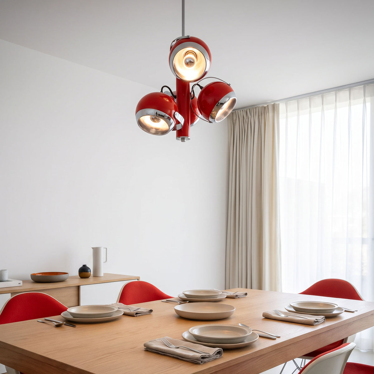 WOMO Memphis Multi‑head Globe Pendant Light-WM3240