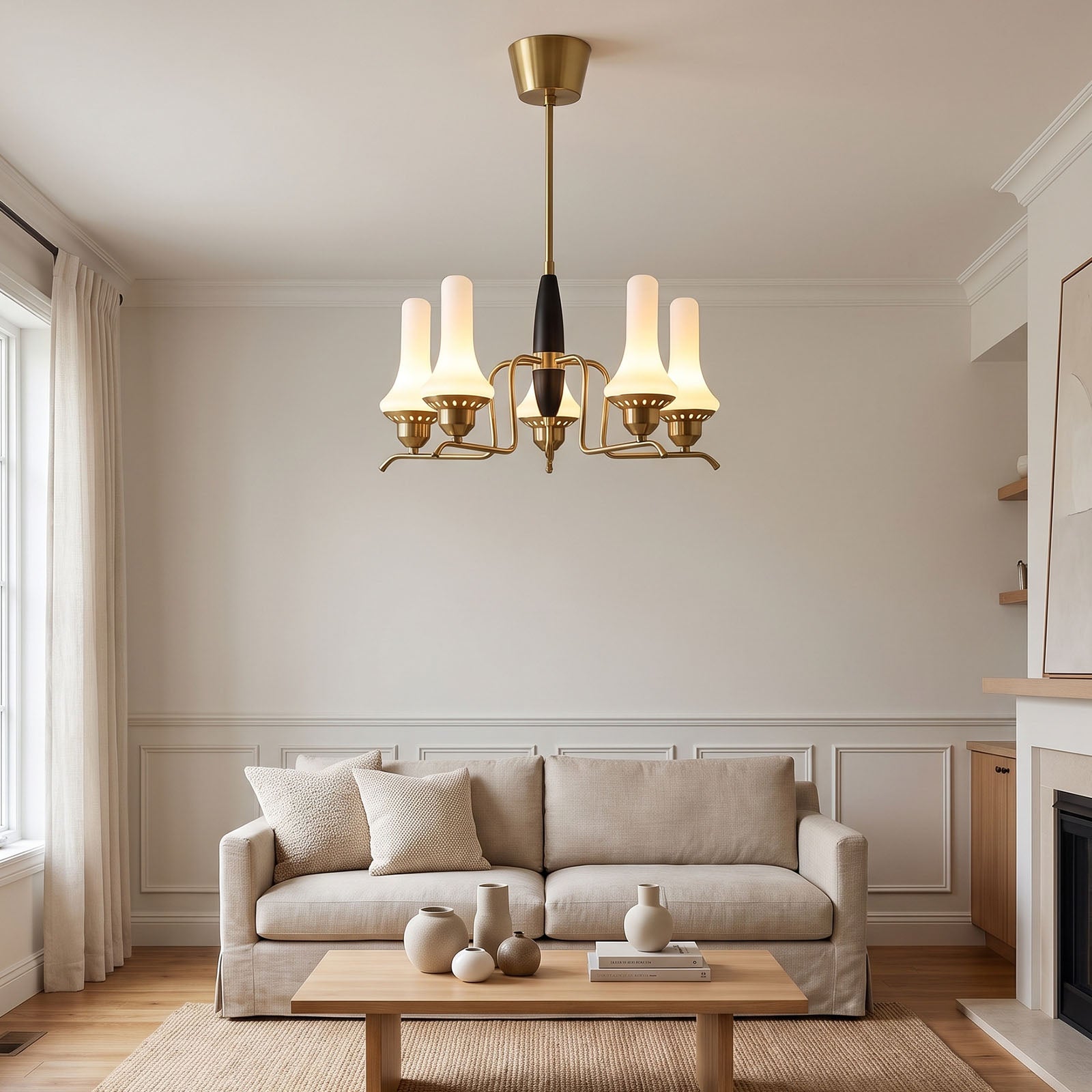 WOMO Trumpet‑shaped Glass Chandelier-WM3241
