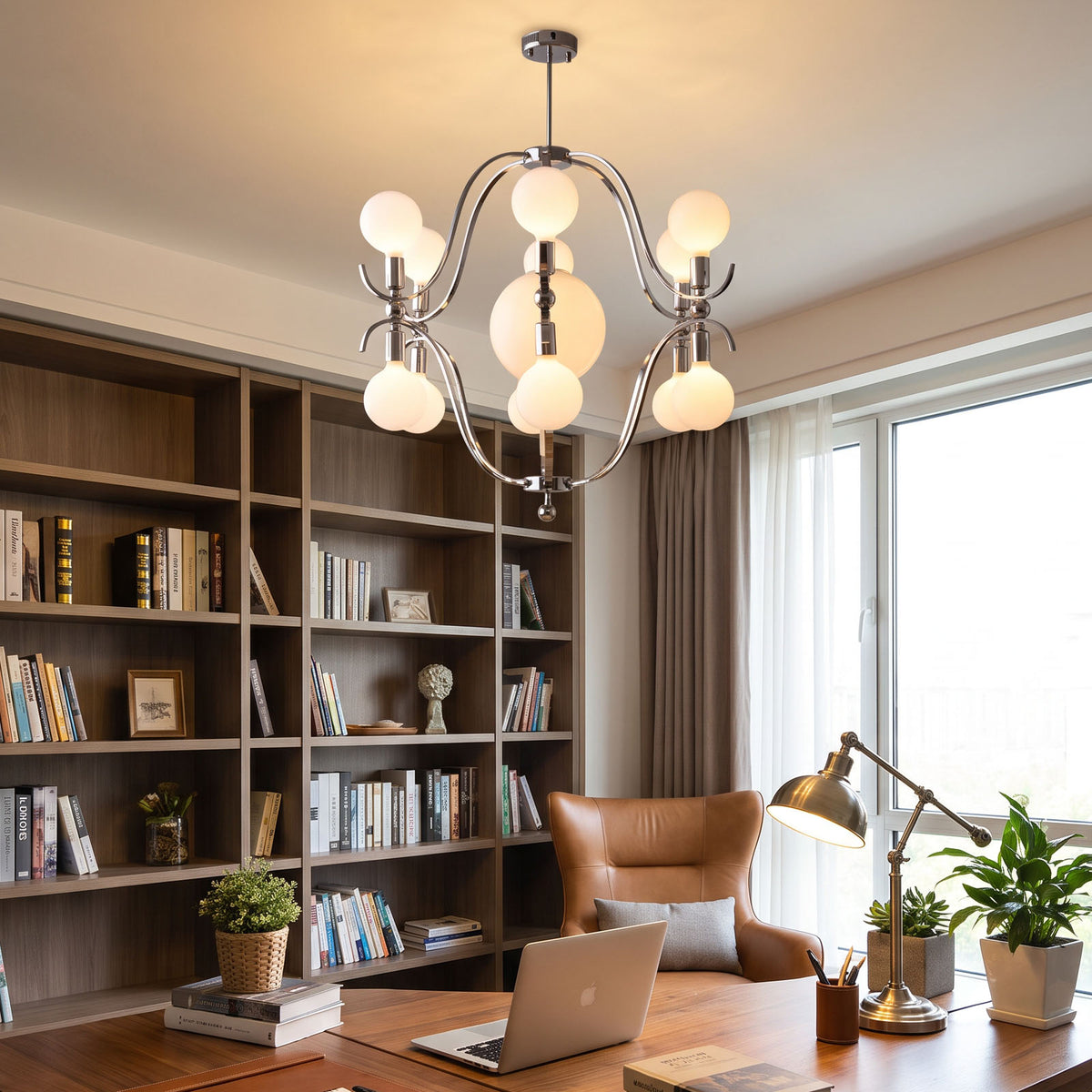 WOMO Bauhaus Globe Glass Chandelier-WM3242
