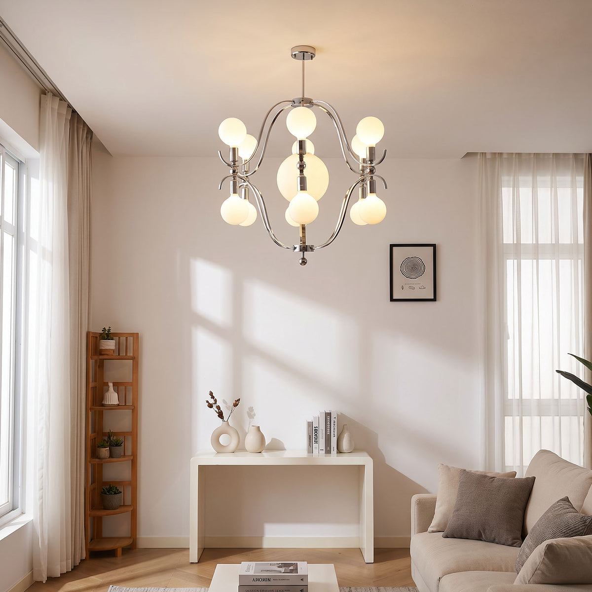 WOMO Bauhaus Globe Glass Chandelier-WM3242