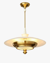 WOMO Frosted Glass Saucer Pendant Light-WM3243