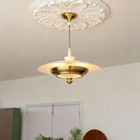 WOMO Frosted Glass Saucer Pendant Light-WM3243