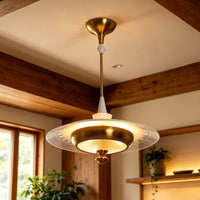 WOMO Frosted Glass Saucer Pendant Light-WM3243