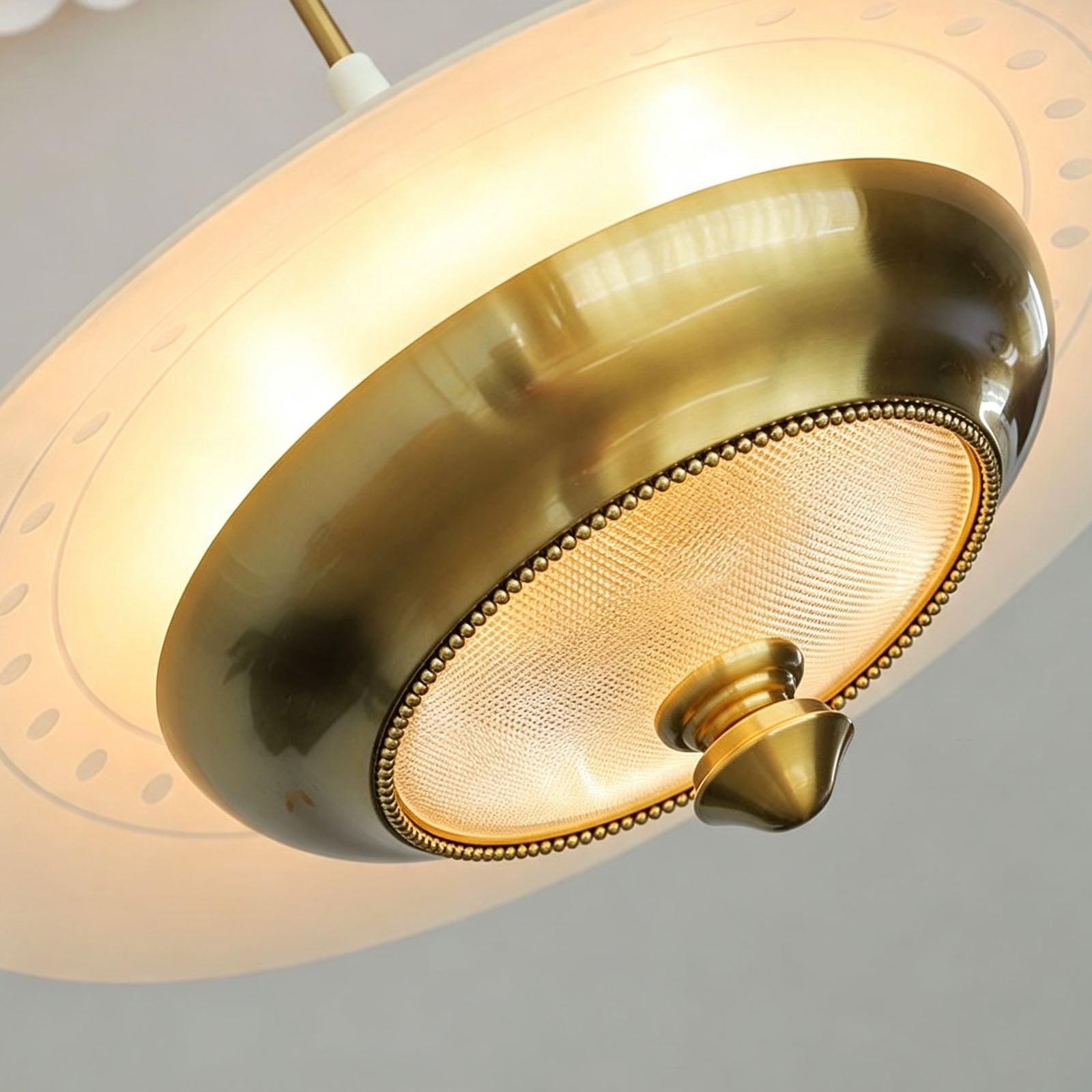 WOMO Frosted Glass Saucer Pendant Light-WM3243