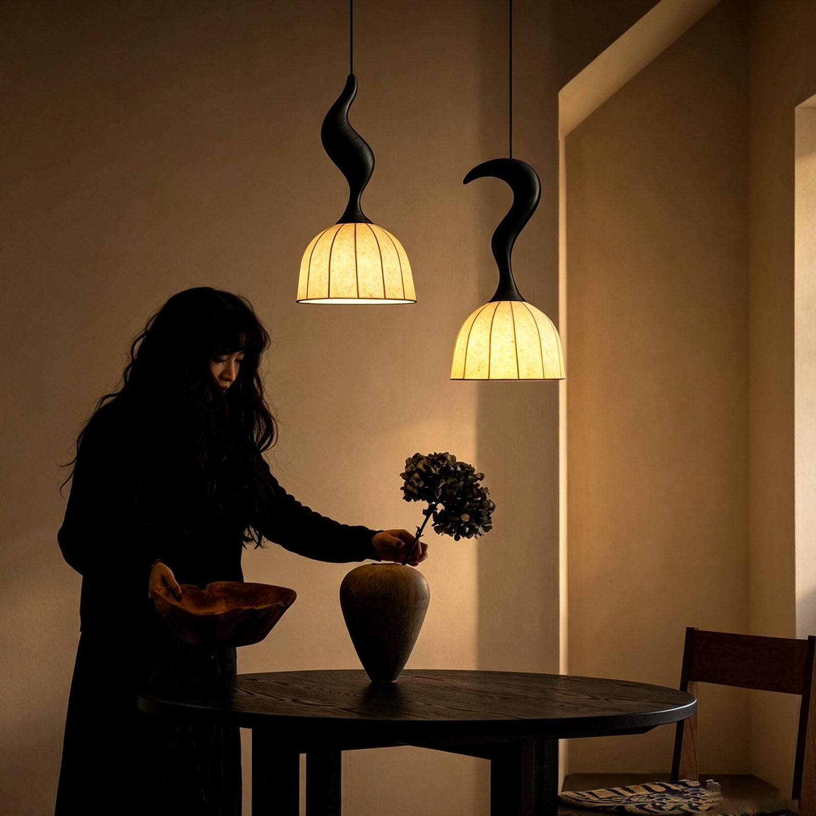 WOMO Bell Paper Shade Pendant Light-WM3244