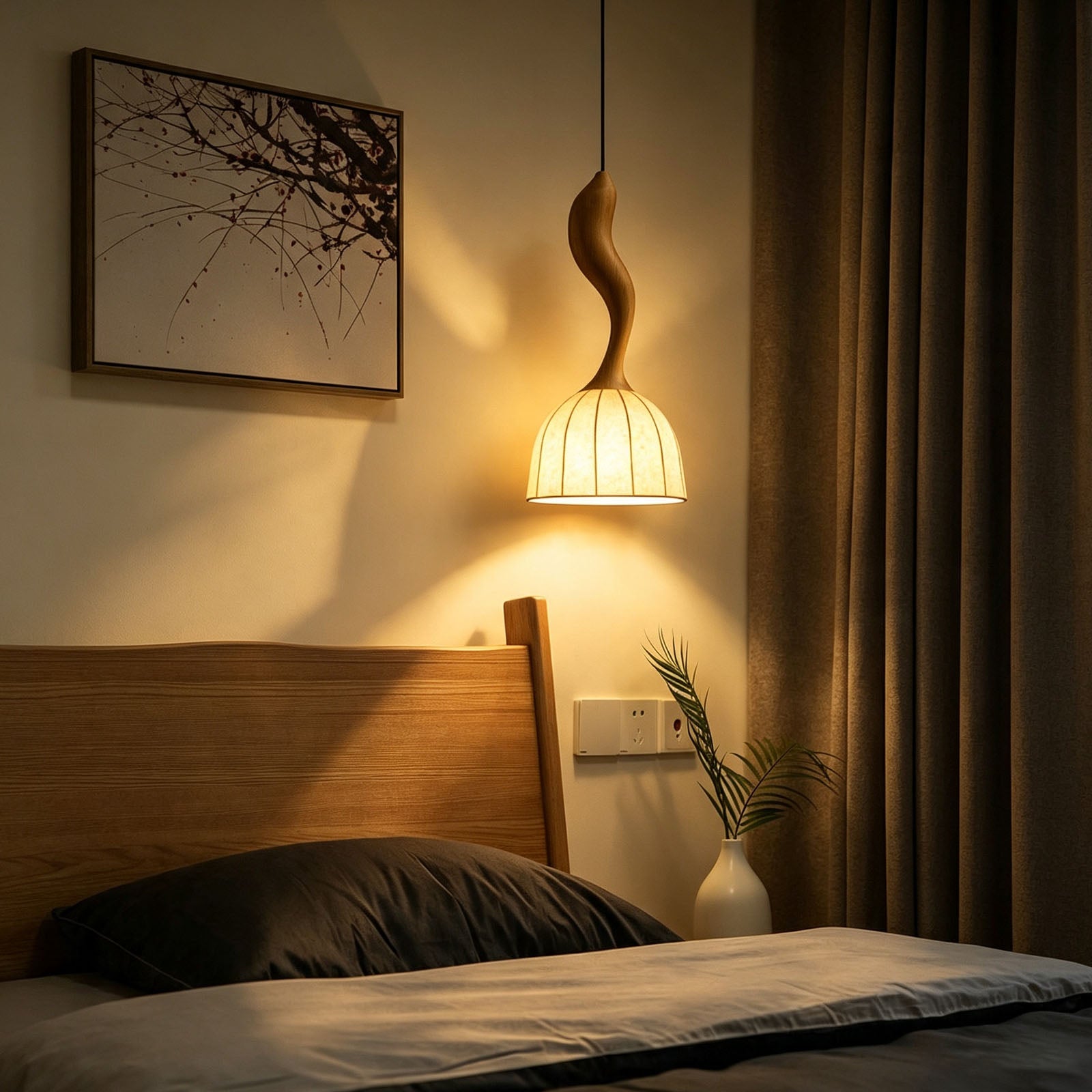 WOMO Bell Paper Shade Pendant Light-WM3244