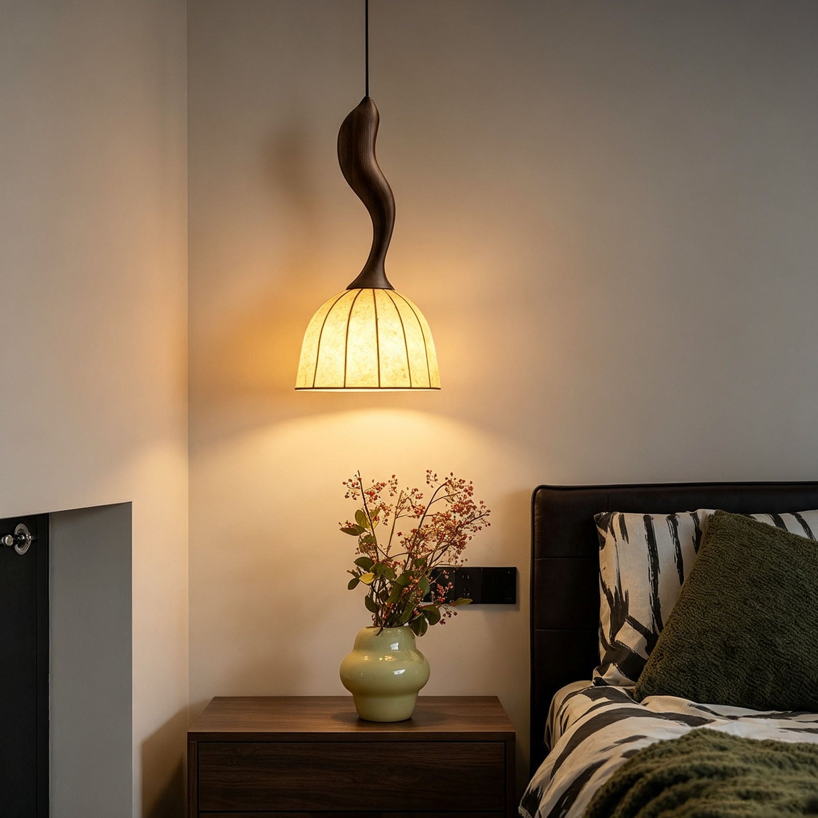 WOMO Bell Paper Shade Pendant Light-WM3244