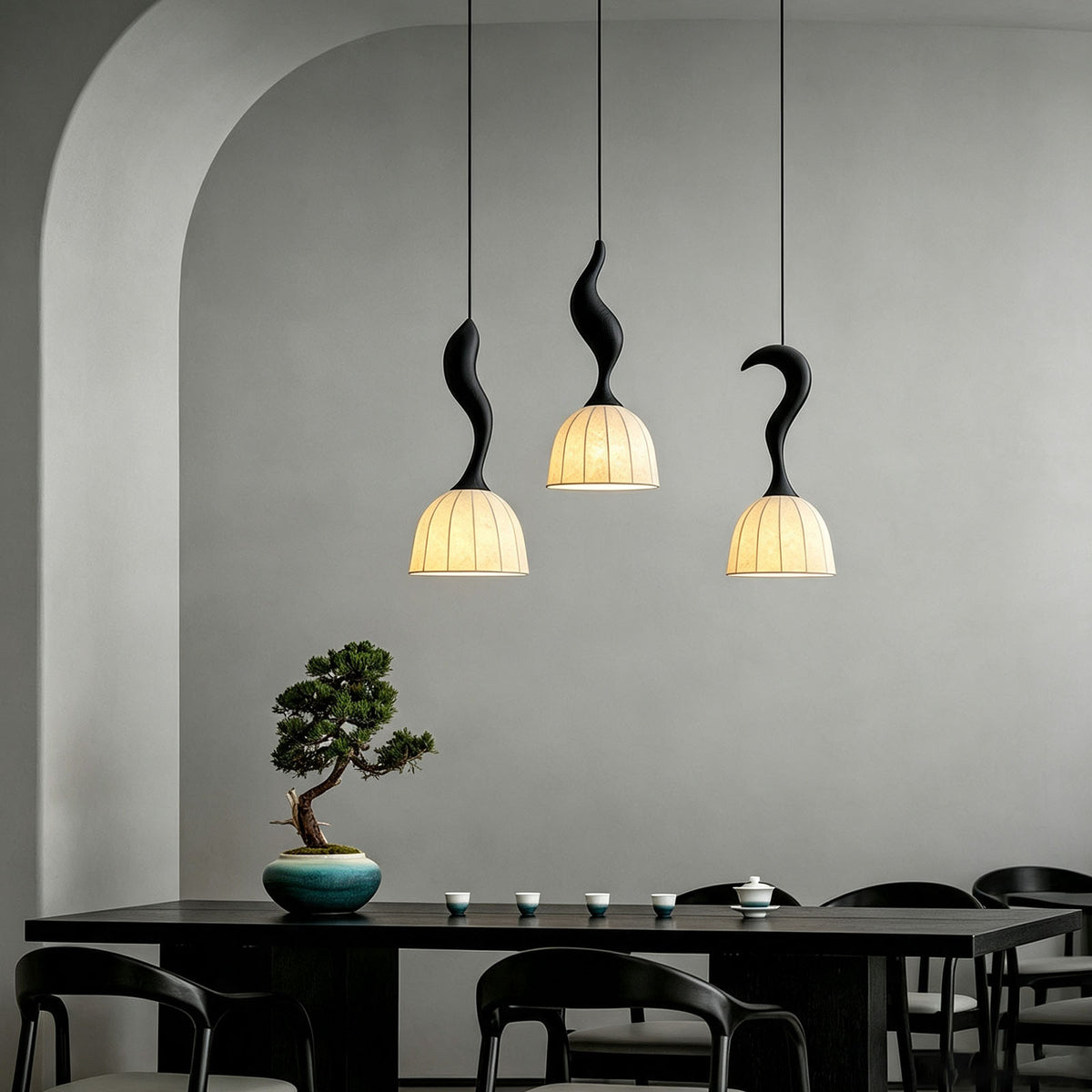 WOMO Bell Paper Shade Pendant Light-WM3244