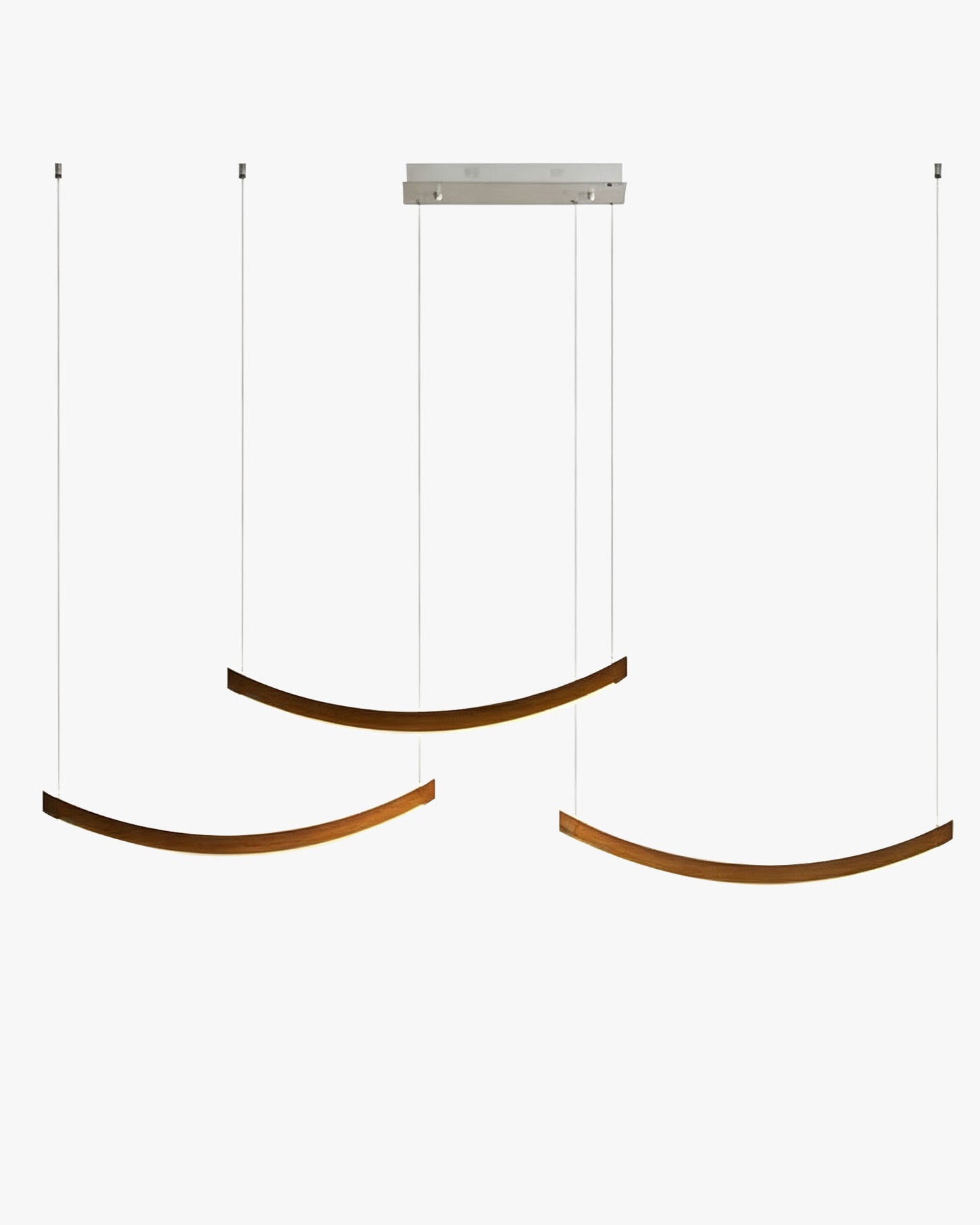 WOMO Scandi Curved Wooden Pendant Light-WM3245