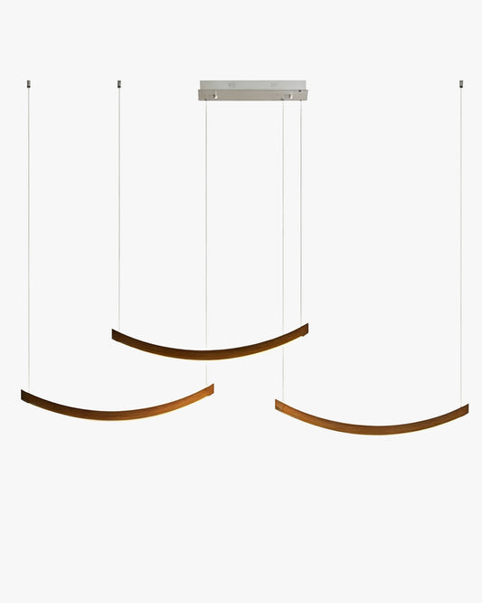 WOMO Scandi Curved Wooden Pendant Light-WM3245
