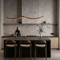 WOMO Scandi Curved Wooden Pendant Light-WM3245