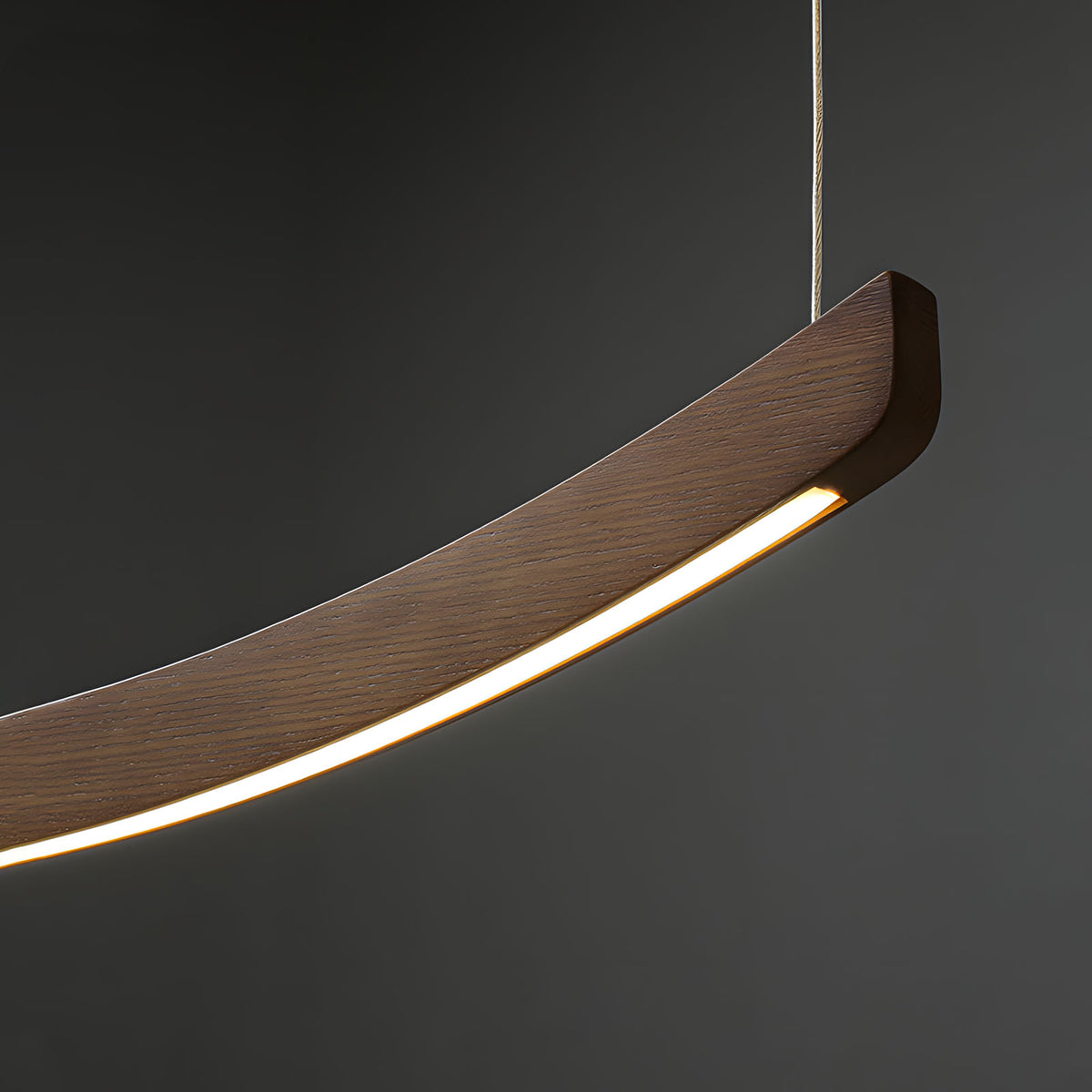 WOMO Scandi Curved Wooden Pendant Light-WM3245